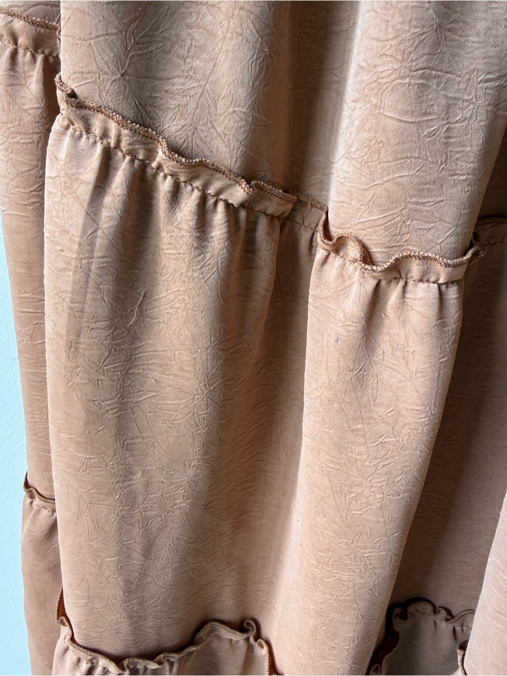 Forever 21 Rust-Toned Smocked Tiered Midi Dress - Picture 6 of 6